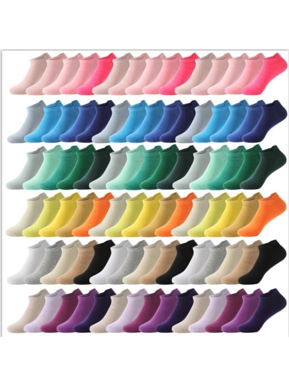 Colorful Low Cut Ankle Socks - 150 Pairs Lightweight Athletic Tab Socks for
